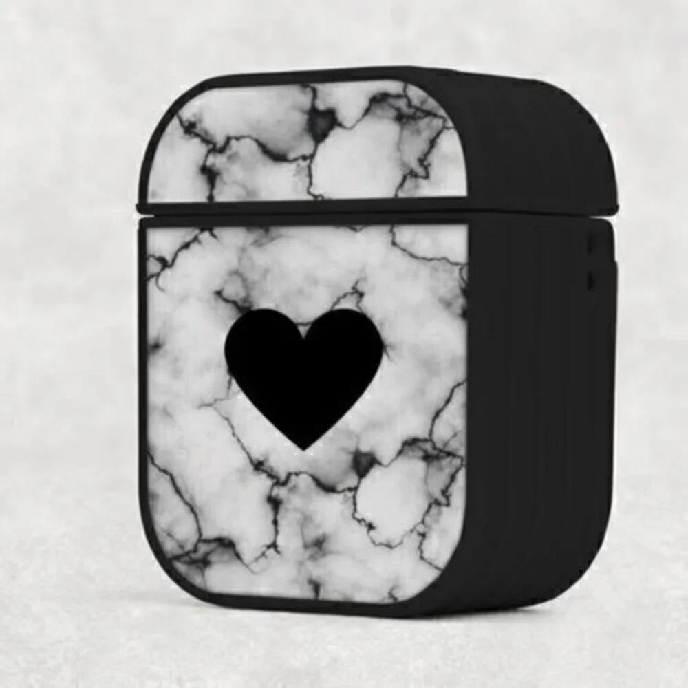 Marble Heart Airpod Case